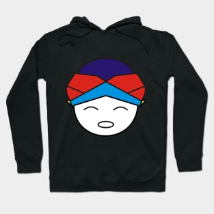 Smiling Red Blue Blangkon Boy Hoodie